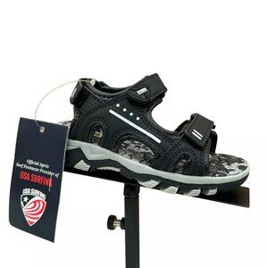 Khombu Toddler Boy's Strappy Sandals Size 7 Black Sporty Style Adjustable Straps